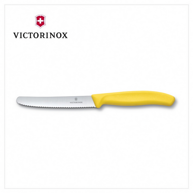 VICTORINOX 瑞士維氏 番茄刀禮盒組 含刀套/ 黃 (201818)