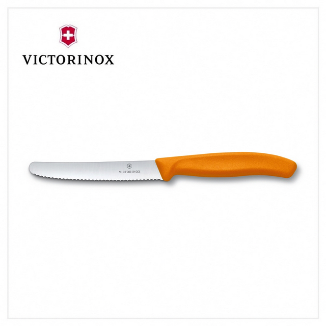 VICTORINOX 瑞士維氏 番茄刀禮盒組 含刀套/ 橘 (201819)