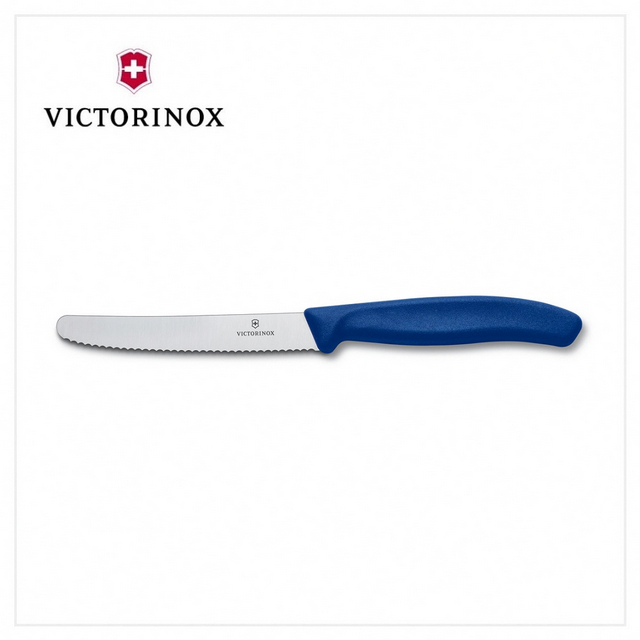 VICTORINOX 瑞士維氏 番茄刀禮盒組 含刀套/ 藍 (201832)