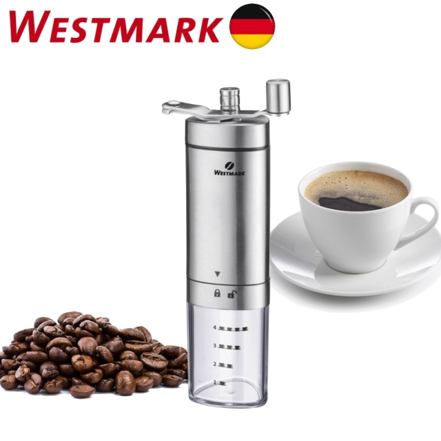 《德國WESTMARK》不鏽鋼三角柱狀咖啡磨豆機(可磨4杯量)