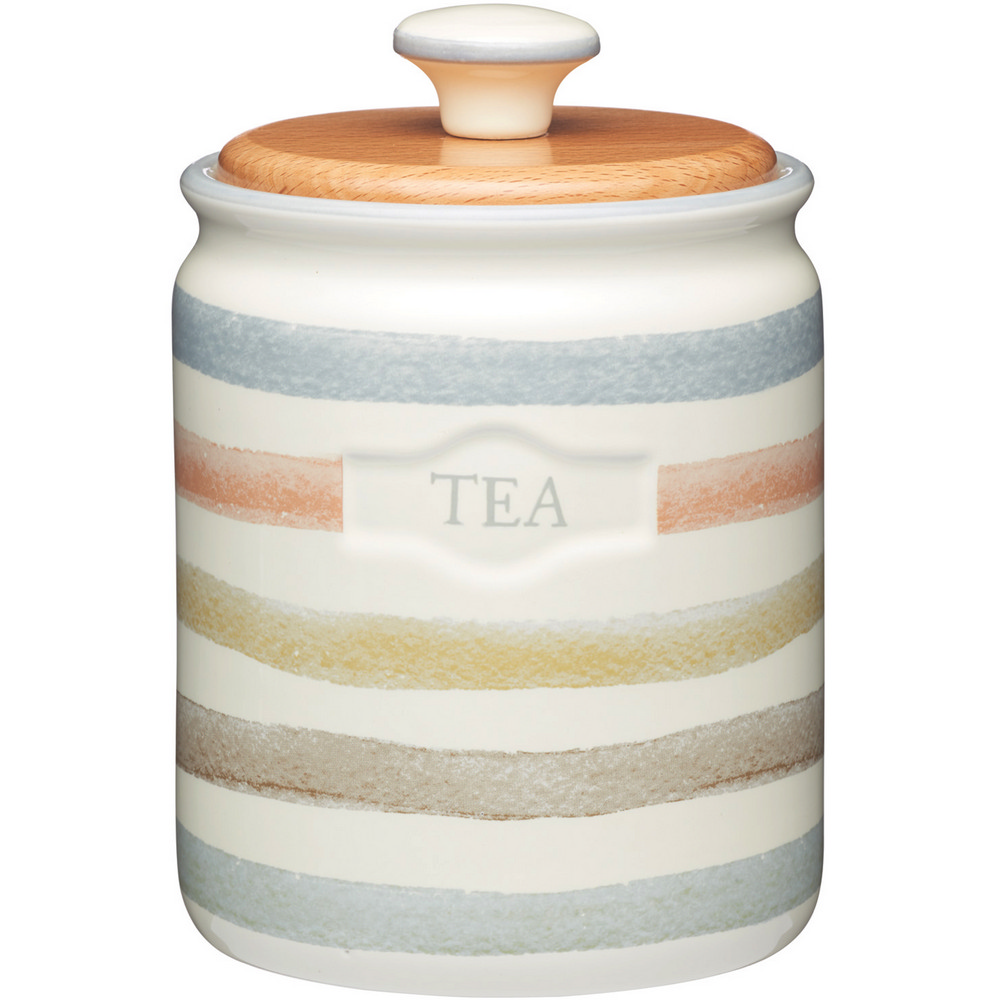 KitchenCraft 茶葉陶製密封罐(復古條紋)