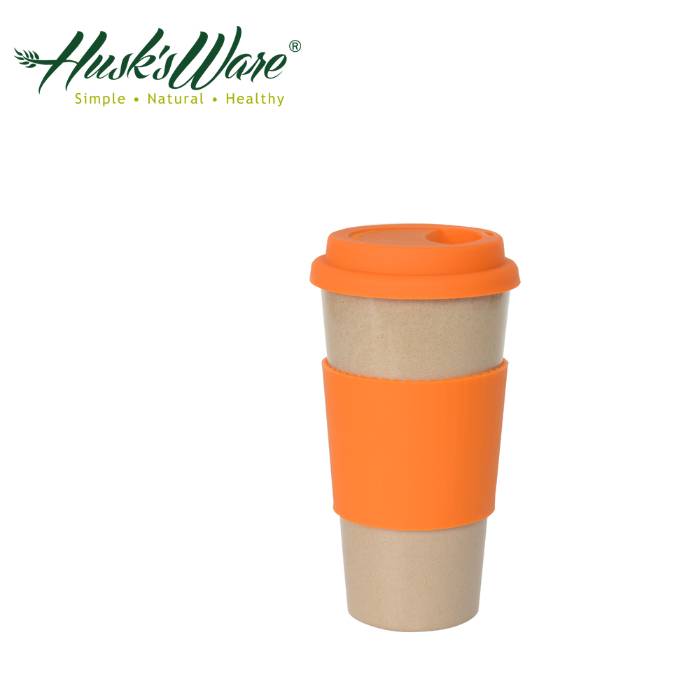 【Husk’s ware】美國Husk’s ware稻殼環保咖啡隨行杯-熱帶橙
