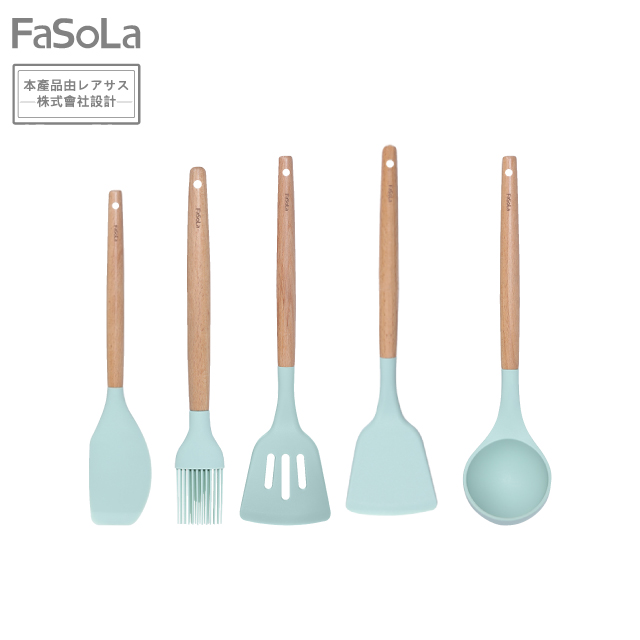 【FaSoLa】耐高溫櫸木手柄矽膠廚具 臺灣總代理
