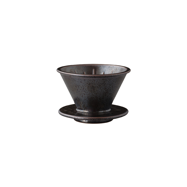 日本KINTO SCS鑄職人陶瓷濾杯2杯-金屬黑