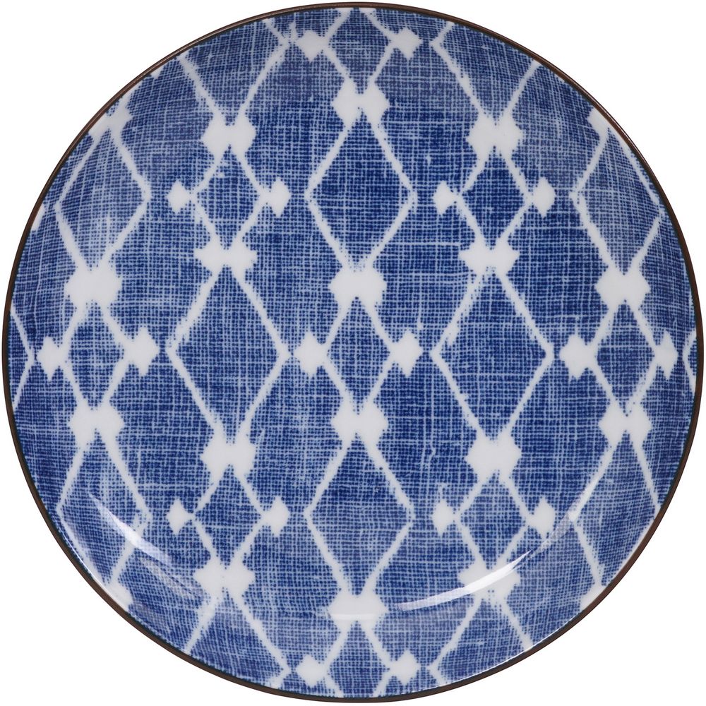 Tokyo Design 和風餐盤(菱紋藍15.5cm)