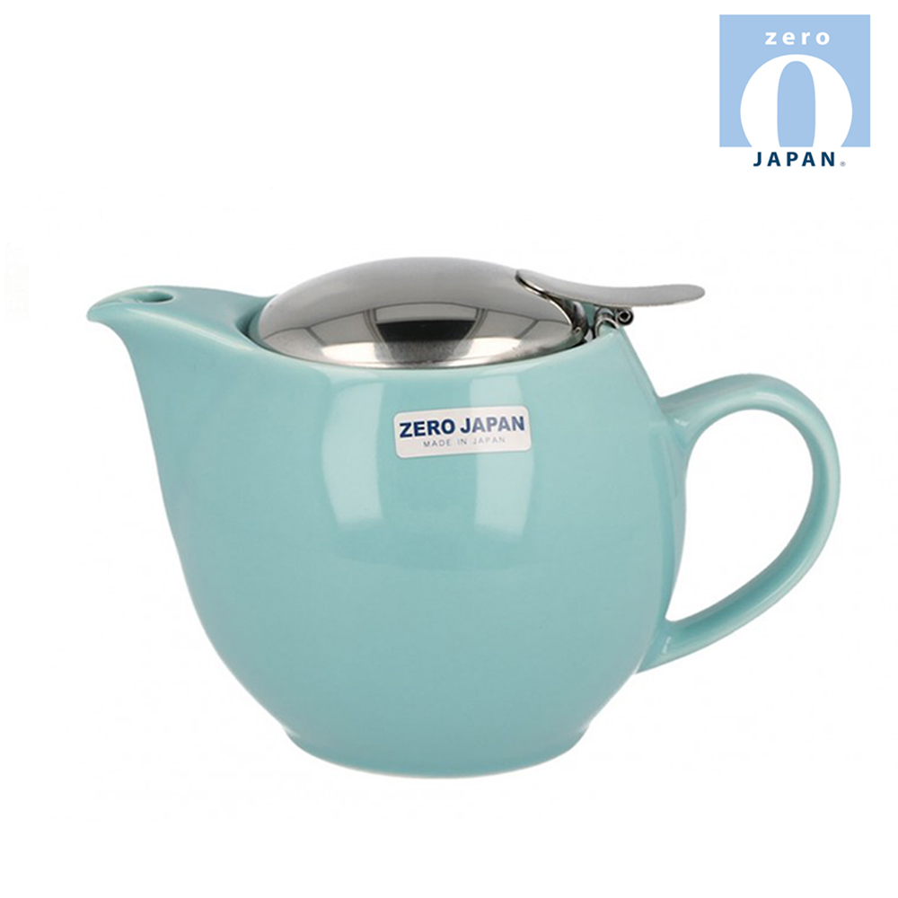 【ZERO JAPAN】典藏陶瓷不銹鋼蓋壺(湖水藍)450cc