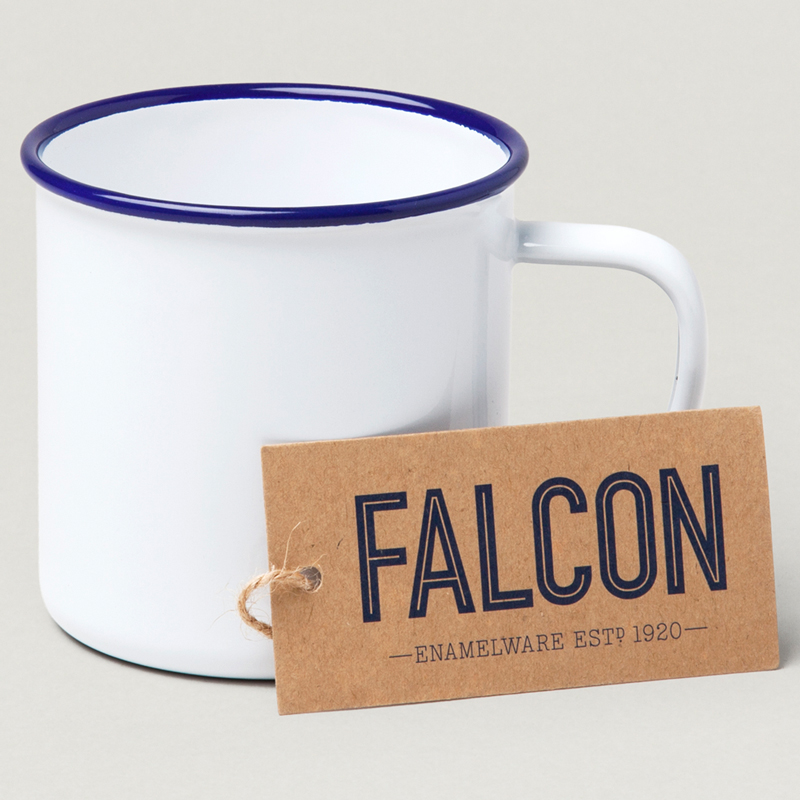 Falcon 獵鷹琺瑯 琺瑯馬克杯 350ml 藍白