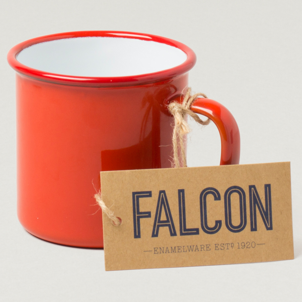 Falcon 獵鷹琺瑯 琺瑯馬克杯 350ml 紅白