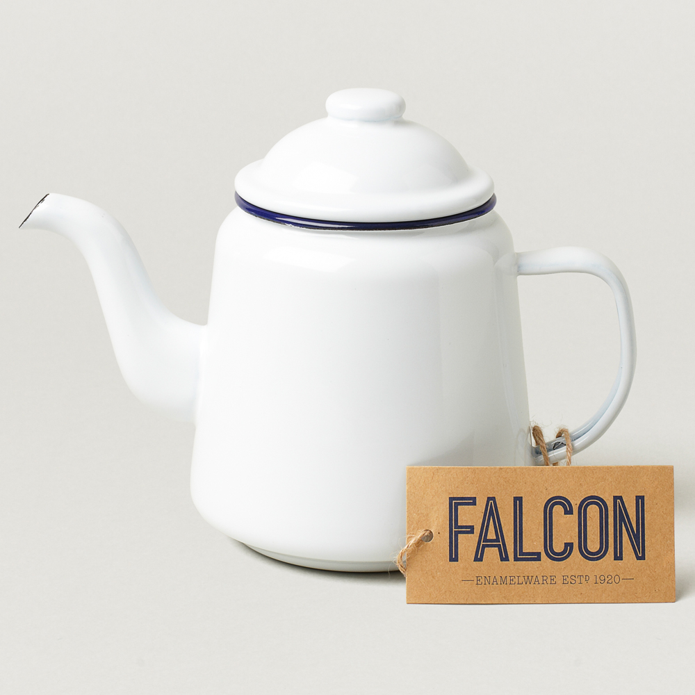 Falcon 獵鷹琺瑯 琺瑯茶壺 藍白
