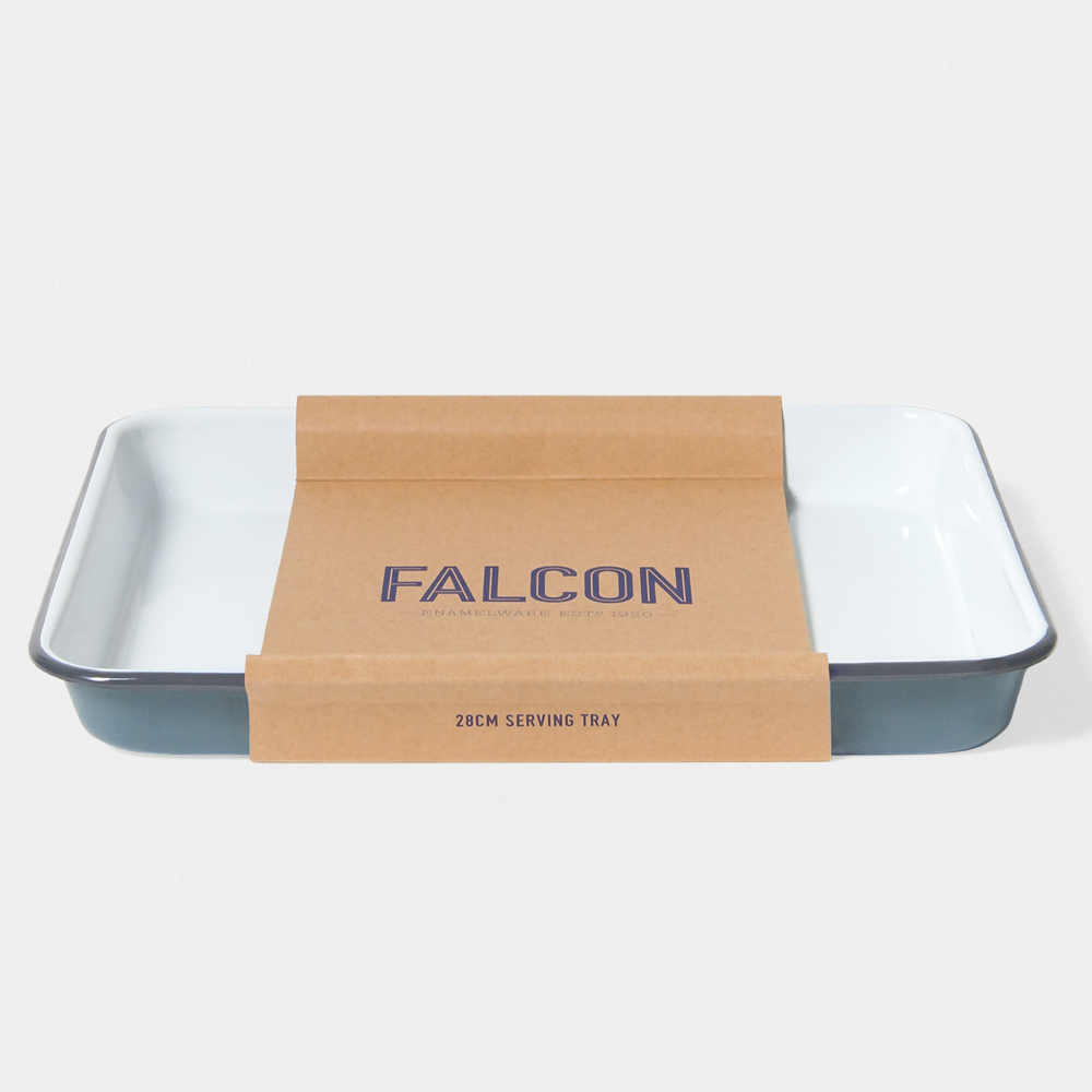 Falcon 獵鷹琺瑯 琺瑯托盤 灰白
