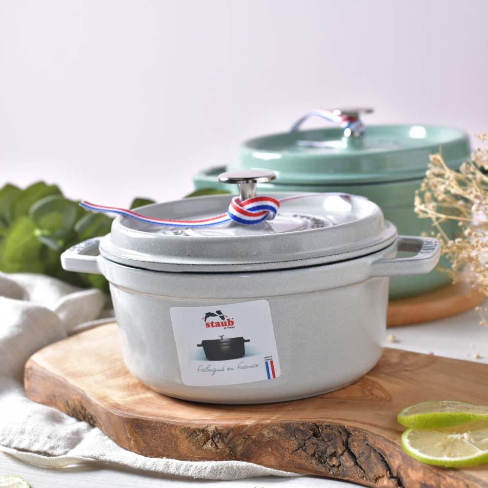 Staub 圓形琺瑯鑄鐵鍋 18cm 1.7L 松露白 法國製