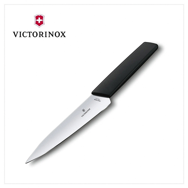VICTORINOX 瑞士維氏Swiss Modern 小廚房刀/黑6.9013.15B