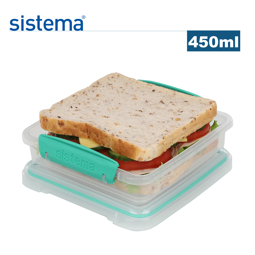 【sistema】紐西蘭進口外帶保鮮餐盒450ml(四色隨機)