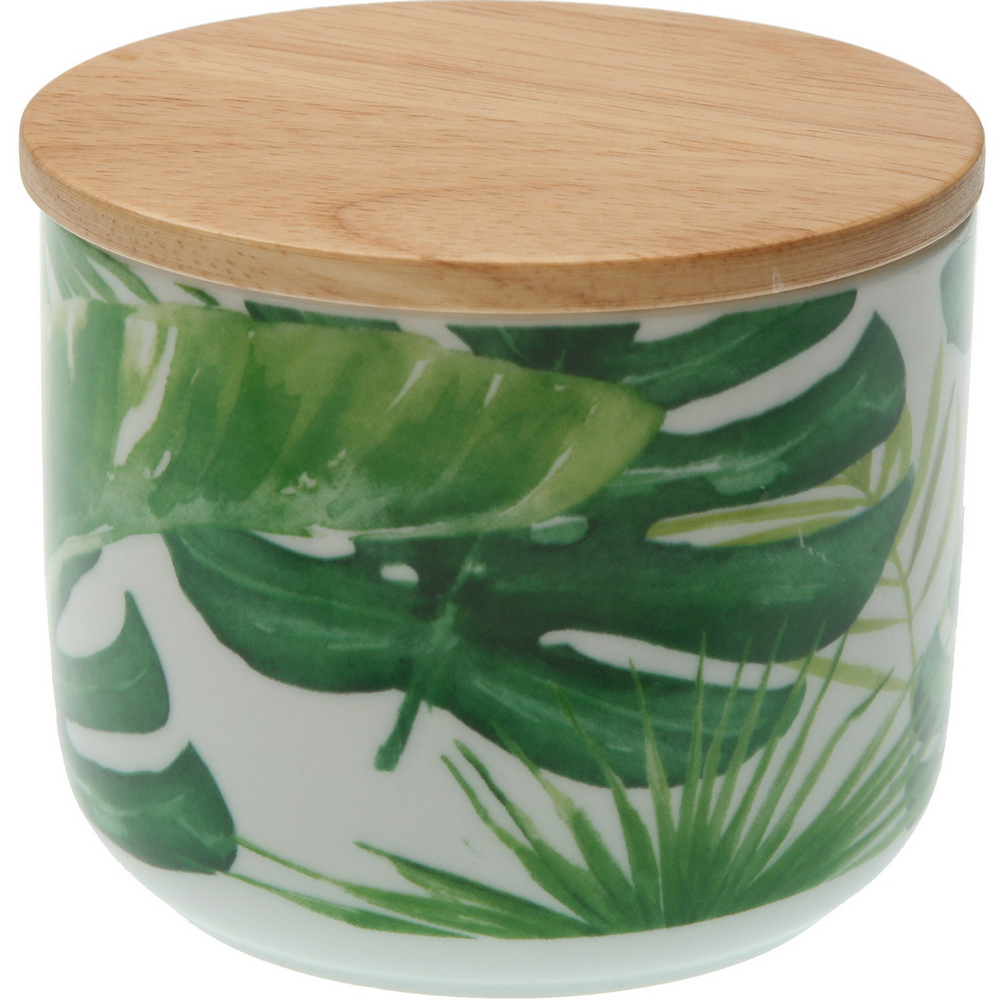 VERSA 竹蓋瓷製密封罐(熱帶叢林475ml)