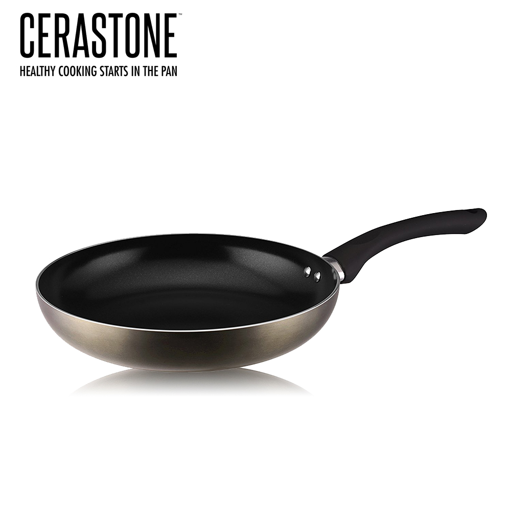 【Cerastone】藍鑽不沾鍋(鐵灰色)26cm