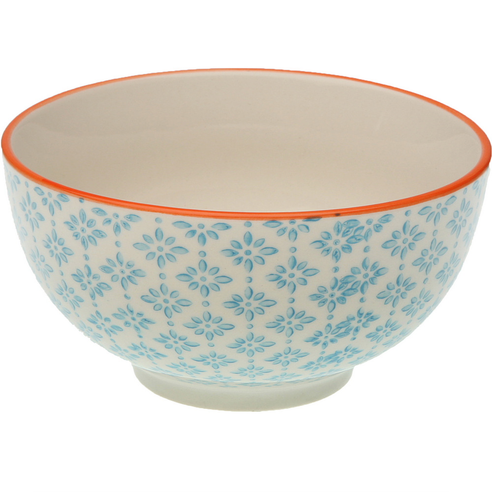 VERSA 陶製餐碗(小花藍13cm)