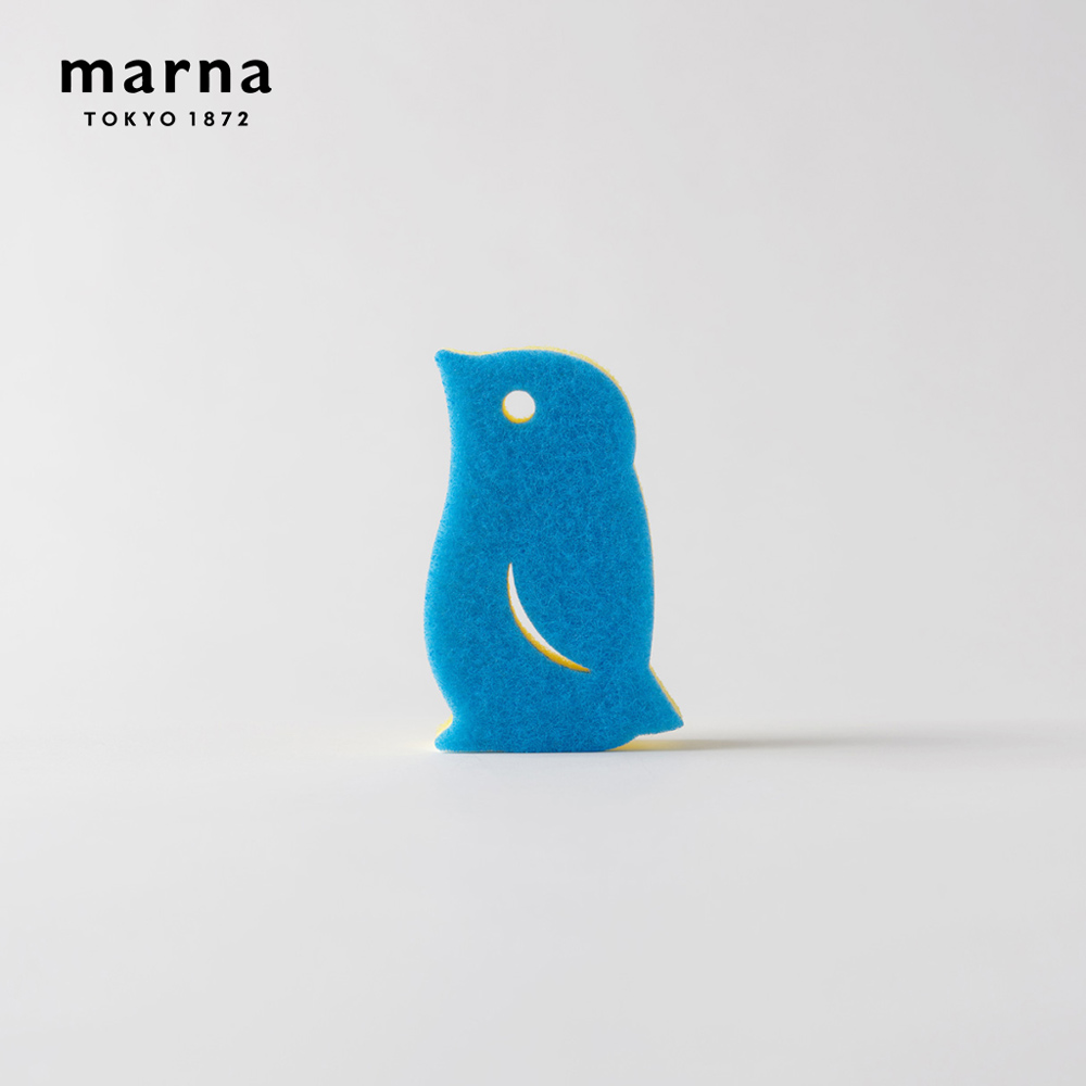 【MARNA】 日本進口企鵝造型立式廚房海綿(顏色任選)