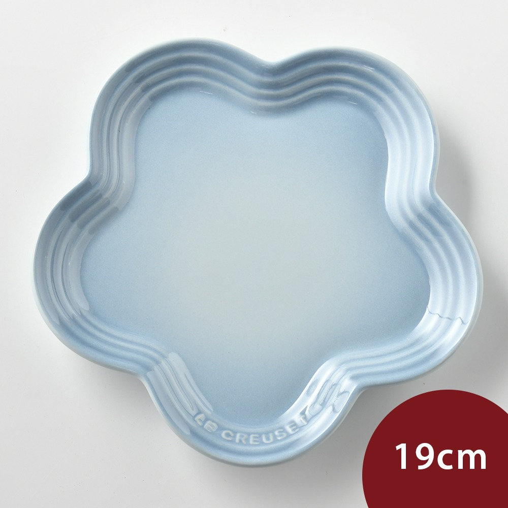 Le Creuset 花型盤 19cm 海岸藍