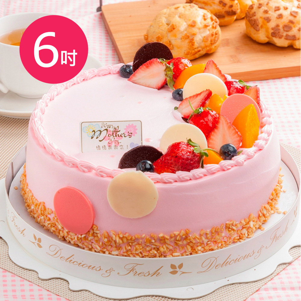樂活e棧-母親節造型蛋糕-初戀圓舞曲蛋糕1顆(6吋/顆)