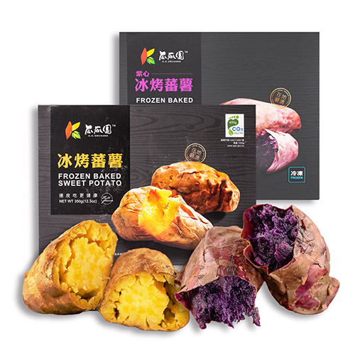 瓜瓜園 冰烤原味蕃藷(350g)+冰烤紫心蕃藷(1kg),共10盒