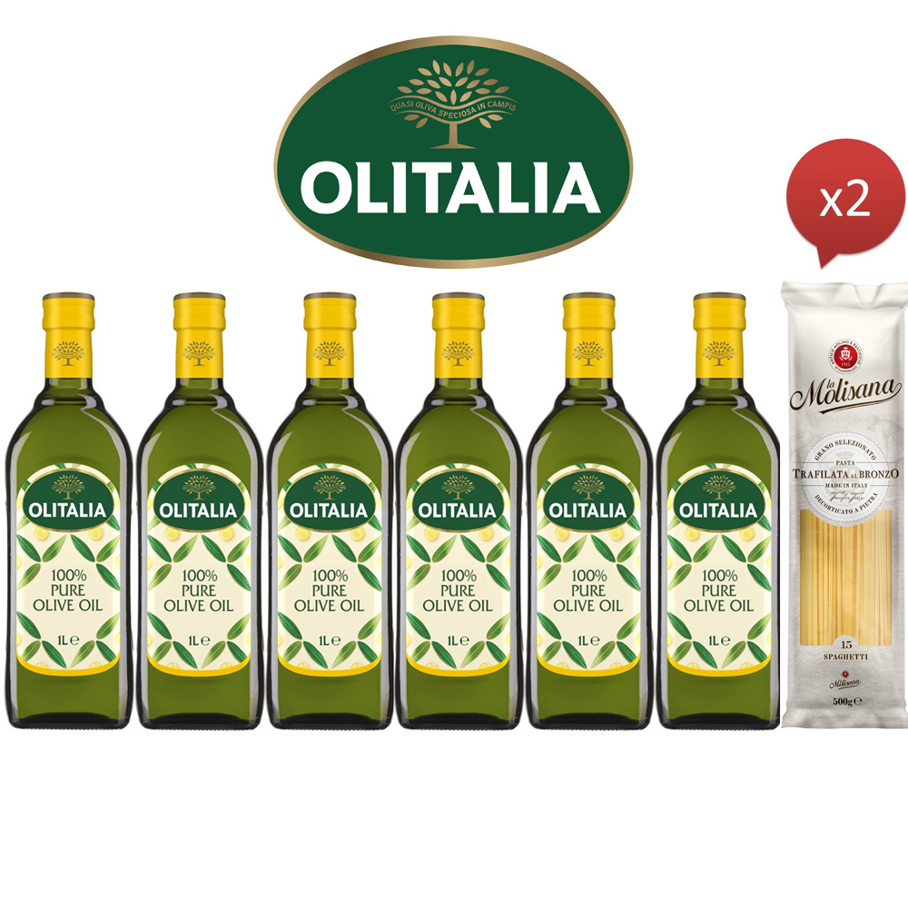 Olitalia奧利塔超值純橄欖油禮盒組(1000ml x 6瓶)