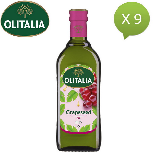 Olitalia奧利塔葡萄籽油家庭料理組(1000mlx9瓶/箱)