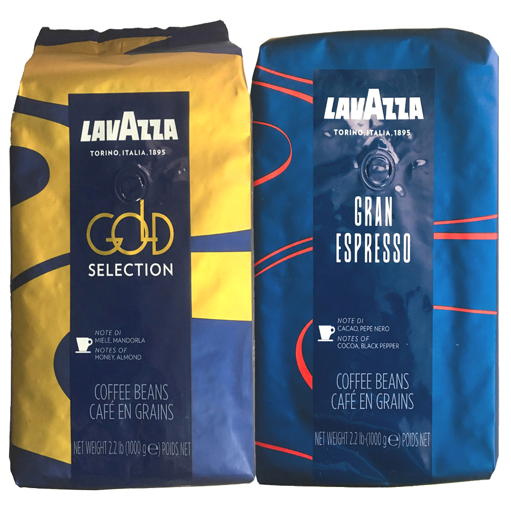 LAVAZZA GOLD金牌咖啡豆(1000g)＋GRAND重味咖啡豆(1000g)