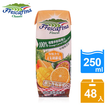【嘉紛娜】100%橙香多酚蔬果汁(12入*4盒)