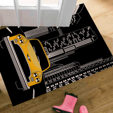 范登伯格-大藝術家 城市汽車風地毯/踏墊-60x100cm