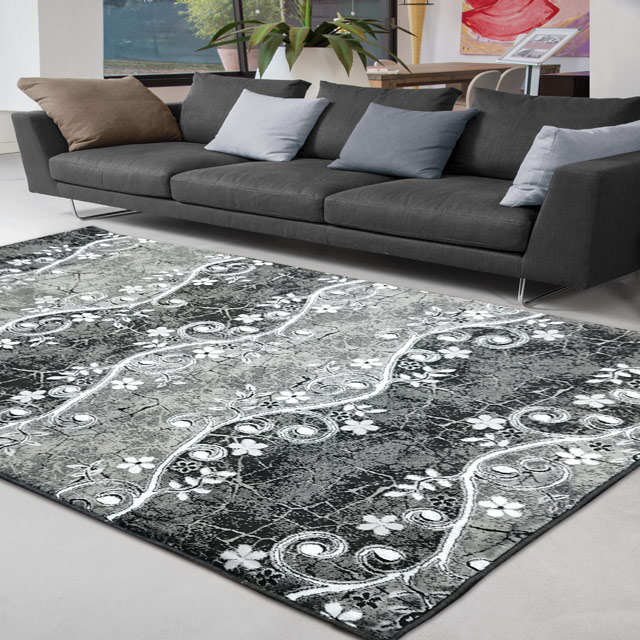 范登伯格 天王星★土耳其現代流行進口地毯-繽紛黑 160x240