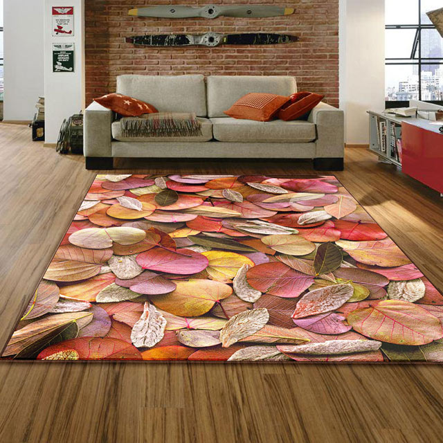 范登伯格 巴賽隆納3D栩栩如生印染絲質地毯-葉片150x230cm