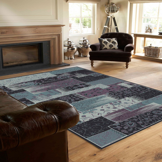 范登伯格 法拉立體層次分明進口絲質地毯-映紫 160x230cm
