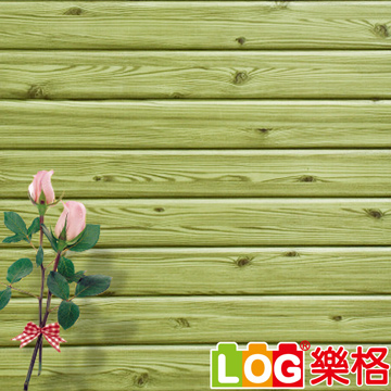 LOG 樂格 3D立體木紋防撞美飾牆貼 -秋香綠 X5入 (防撞壁貼/防撞墊)