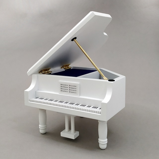 鋼琴音樂珠寶盒-白色