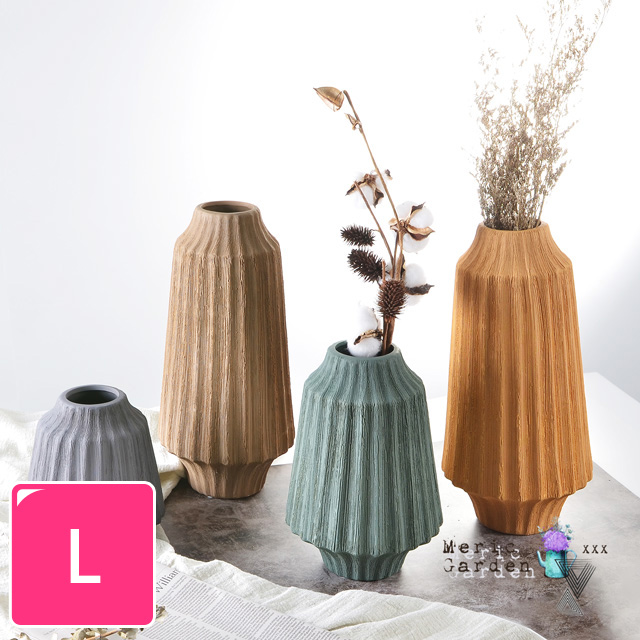 【Meric Garden】現代創意手工拉絲藝術裝飾陶瓷花瓶/花器_L