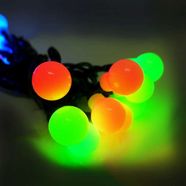 聖誕燈裝飾燈LED20燈珍珠燈造型燈(彩色光)(插電式/自動雙色雙閃)