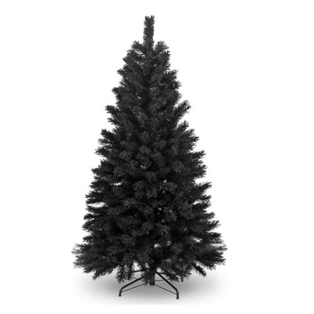【摩達客】台灣製5尺/5呎(150cm)時尚豪華版黑色聖誕樹 裸樹(不含飾品不含燈)