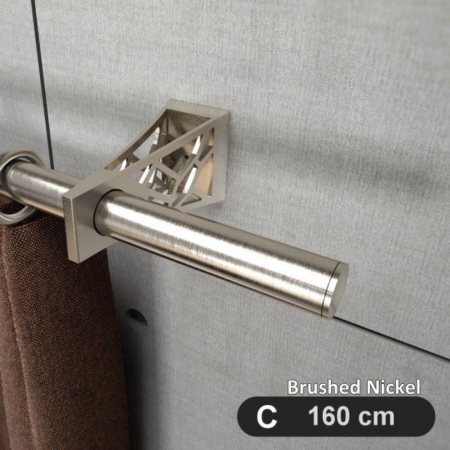 【GCurtain】北歐風格簡約造型 金屬窗簾桿套件組 (160公分)