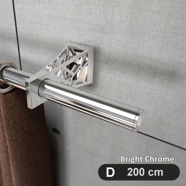 【GCurtain】北歐風格簡約造型 金屬窗簾桿套件組 (200公分)