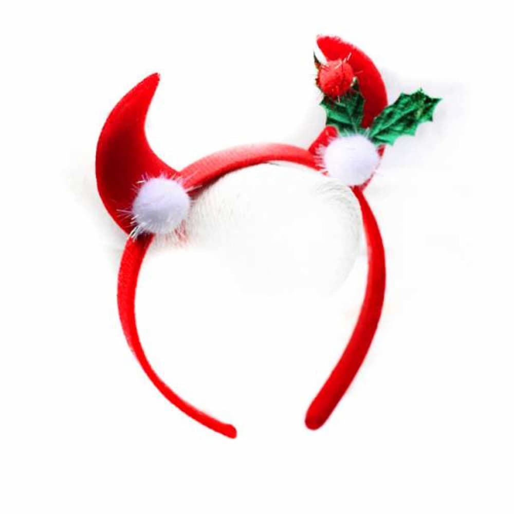 【摩達客】聖誕派對小惡魔紅牛角髮箍