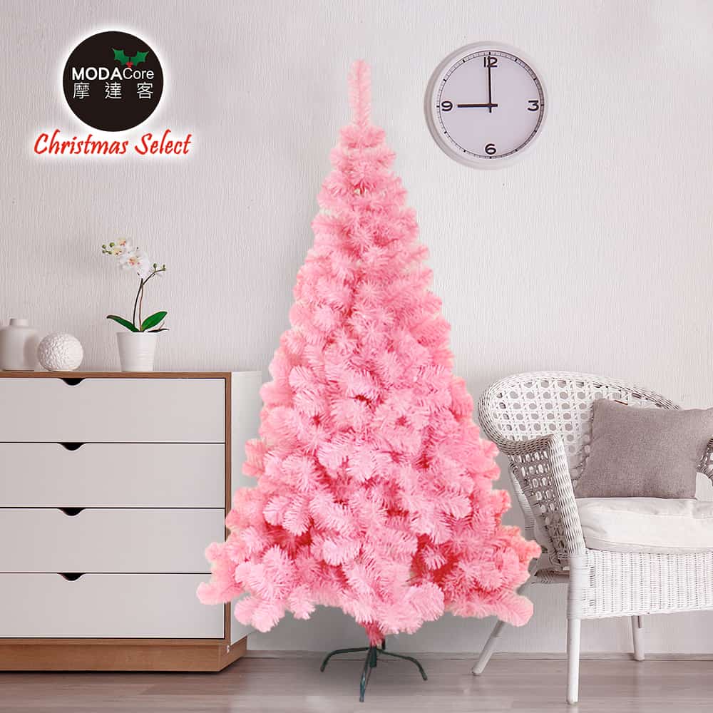 【摩達客】台製豪華型5尺/5呎(150cm)夢幻粉紅色聖誕樹 裸樹(不含飾品不含燈)