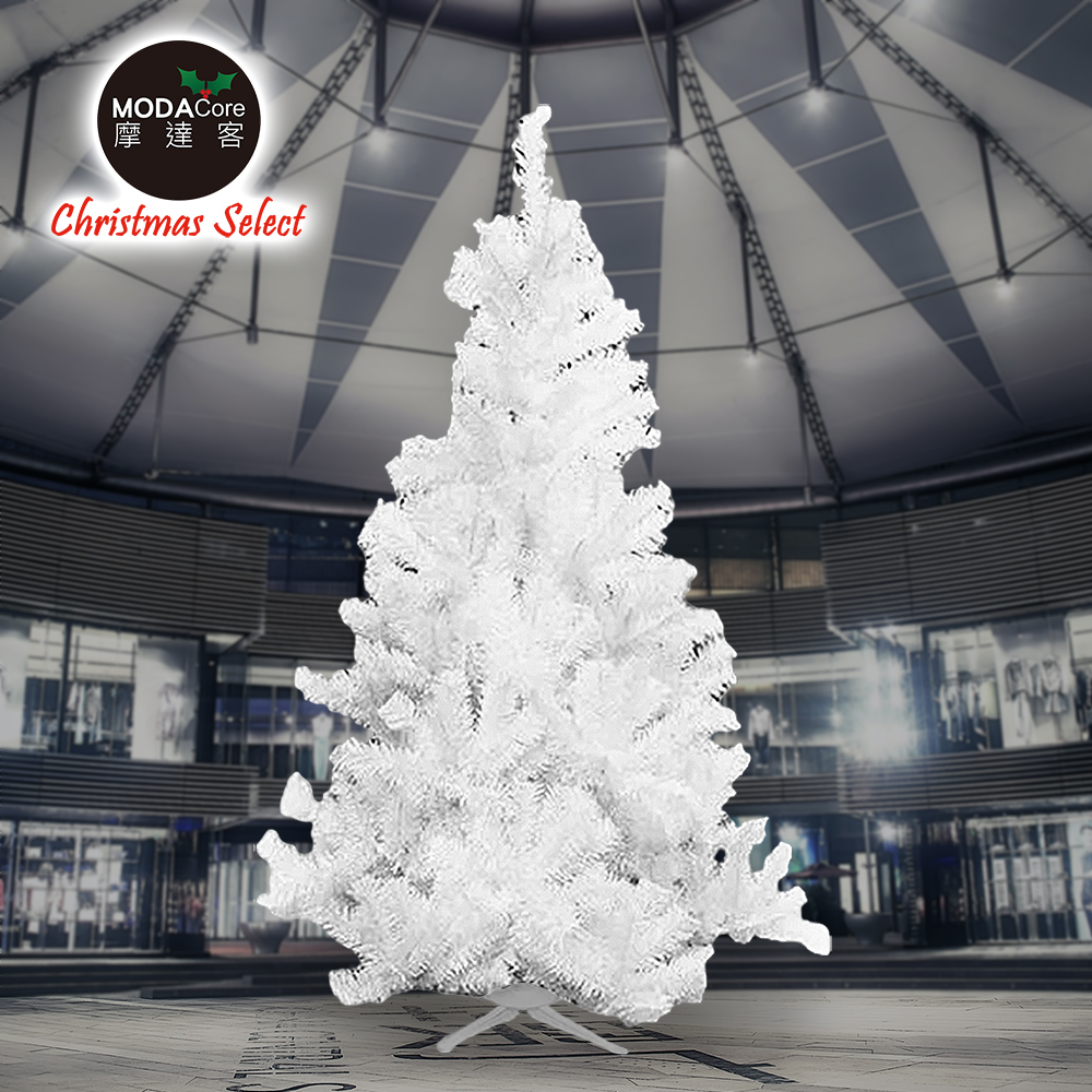 【摩達客】台製豪華型15尺/15呎(450cm)夢幻白色聖誕樹 裸樹(不含飾品不含燈)