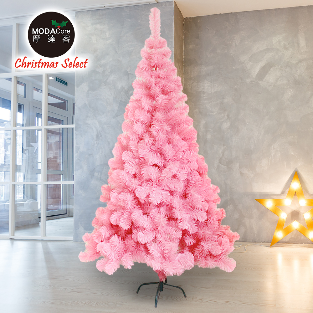 【摩達客】台製豪華型8尺/8呎(240cm)夢幻粉紅色聖誕樹 裸樹(不含飾品不含燈)