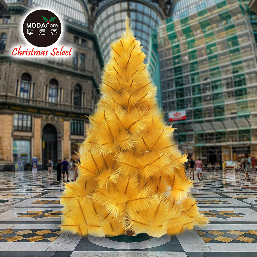 【摩達客】台灣製10尺/10呎(300cm)特級金色松針葉聖誕樹裸樹 (不含飾品)(不含燈)