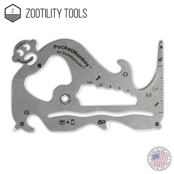 Zootility Tools 動物造型 名片型多功能工具組 - 口袋小猴豪華版