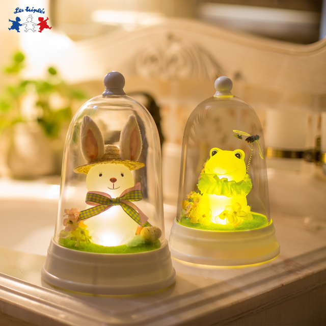 可愛動物LED造型夜燈-伯爵蛙/草帽兔 桌燈/床頭燈/禮物/氣氛燈