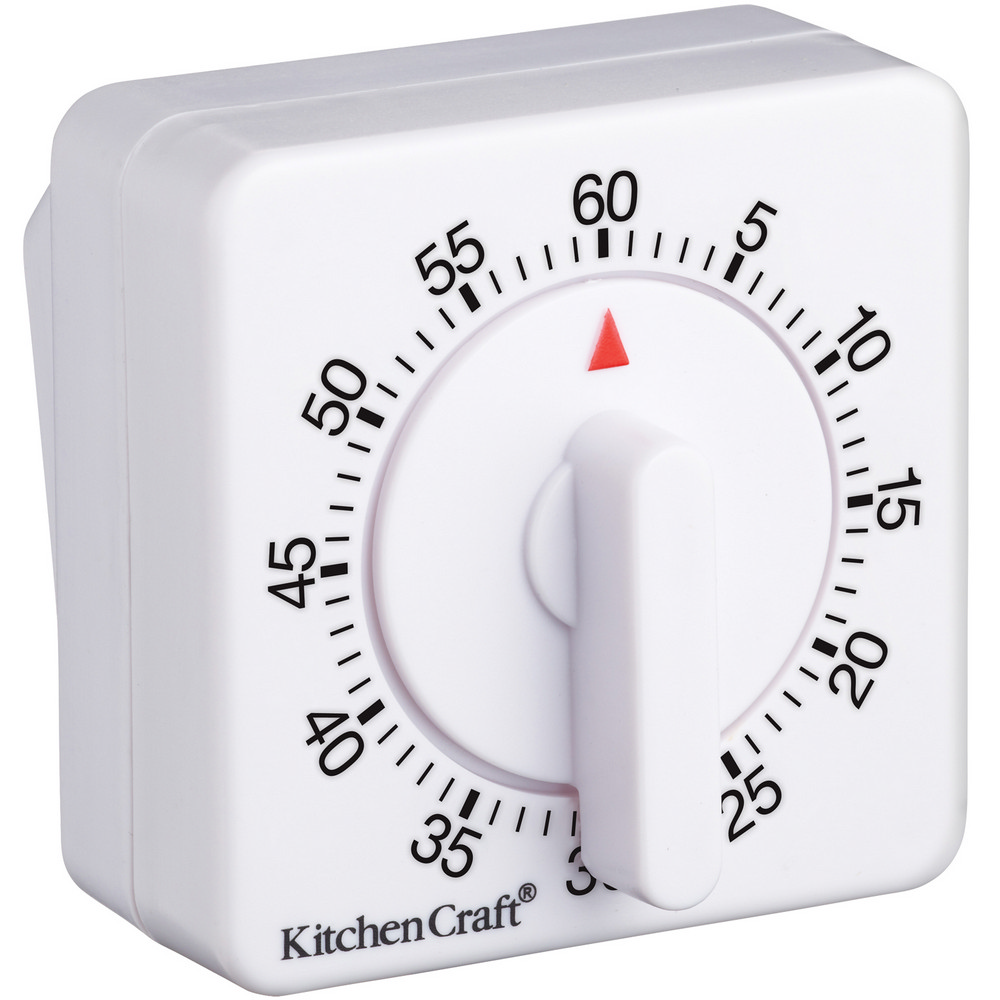 KitchenCraft 方型發條計時器(白)