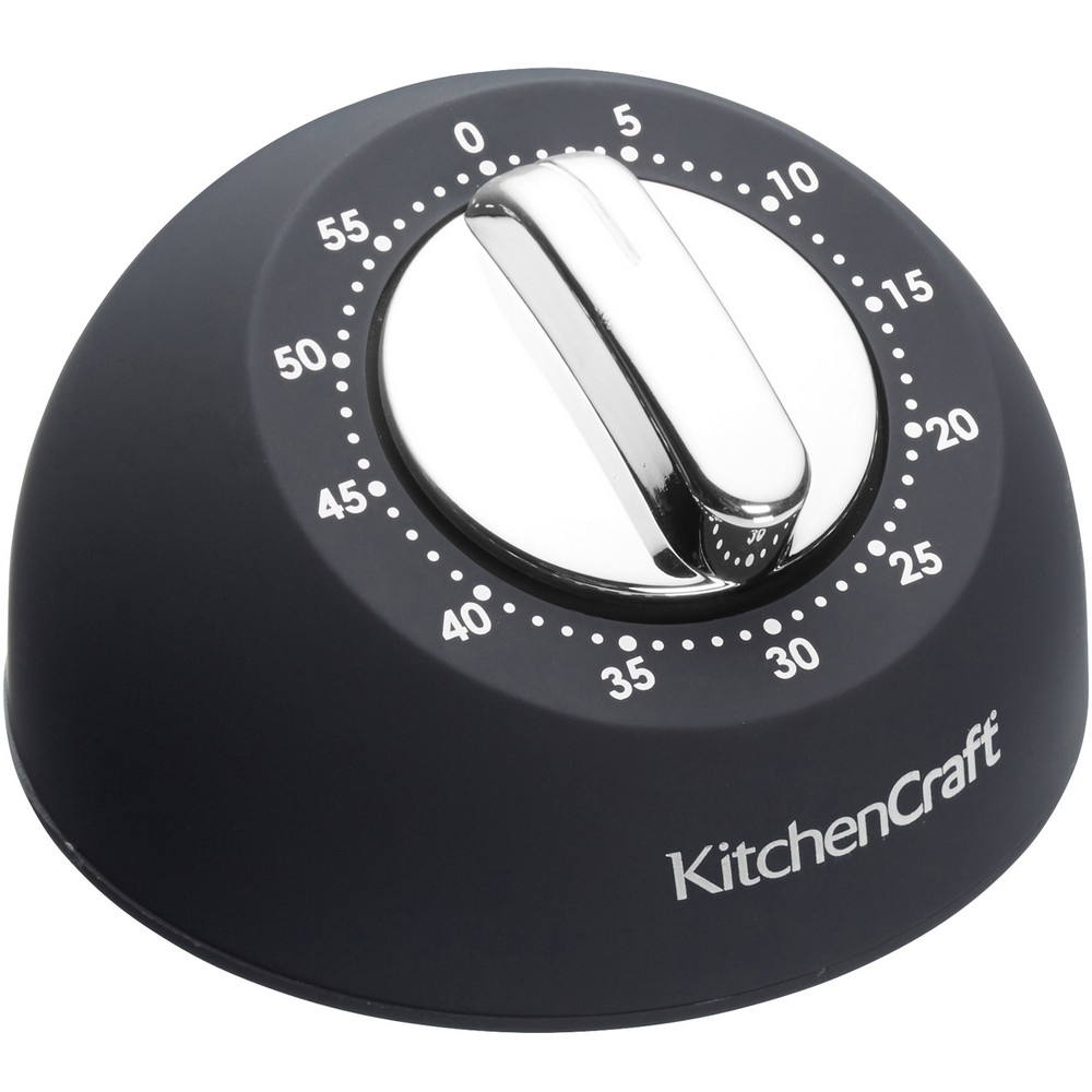 KitchenCraft 圓型發條計時器(黑)
