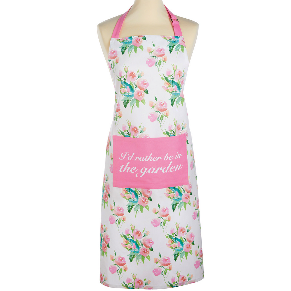 KitchenCraft 平口單袋圍裙(玫瑰)