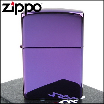 【ZIPPO】美系~超質感Abyss紫色鏡面打火機(寬版)
